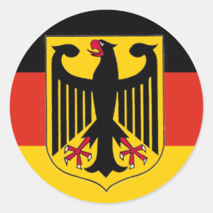 Deutsch-Eagle-Flagge Runder Aufkleber