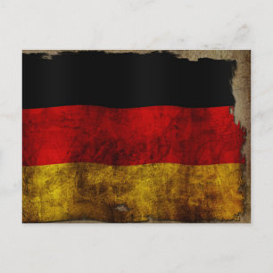 Deutsch Flagge - Vintage... Postkarte