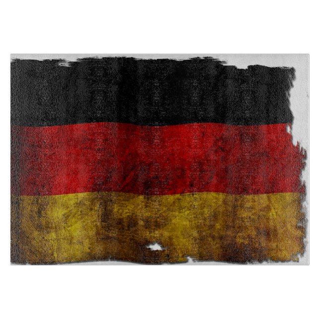 Deutsch Flagge - Vintage... Schneidebrett (Vorderseite)