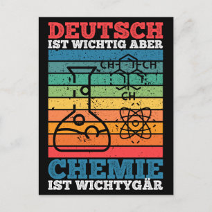 Deutsch Ist Wichtig Aber Chemie I Wichtiger tiger Postkarte