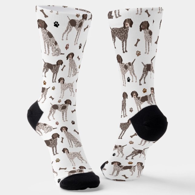 Deutsch Kurzgezogener Zeiger-Hundeknochen und Paw  Socken (Gewinkelt)