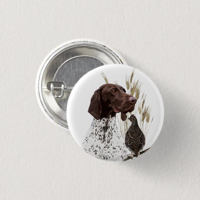 Deutsch Kurzhaar  Button (Vorne & Hinten)