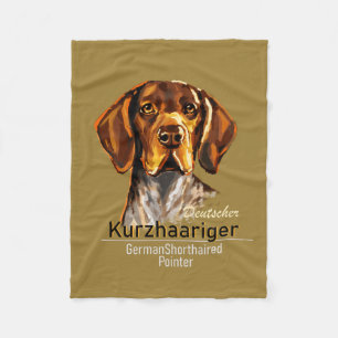 Deutsch Kurzhaar Fleece Blanket