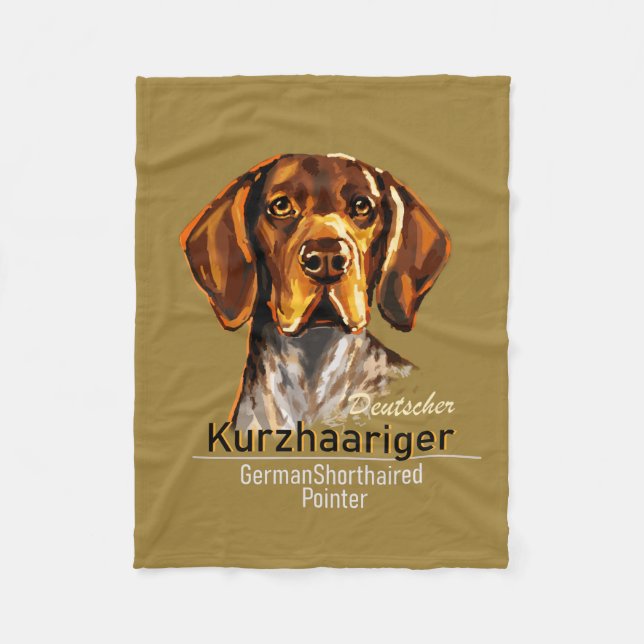 Deutsch Kurzhaar Fleece Blanket (Vorderseite)