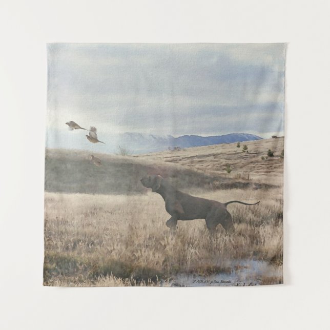 Deutsch Kurzhaarige Pointer-Jagdquai , Kunst Wandteppich (Vorderseite)