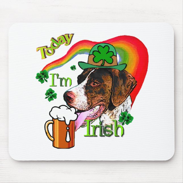 Deutsch Kurzhaarige Pointer St Pattys Mousepad (Vorne)