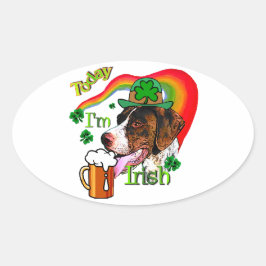Deutsch Kurzhaarige Pointer St Pattys Ovaler Aufkleber