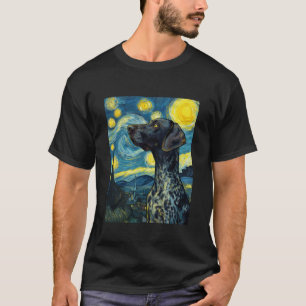 Deutsch Kurzhaariger Hund Van Gogh Sternennacht Gr T-Shirt