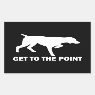 Deutsch Kurzportrait "Get to the Point" Rechteckiger Aufkleber