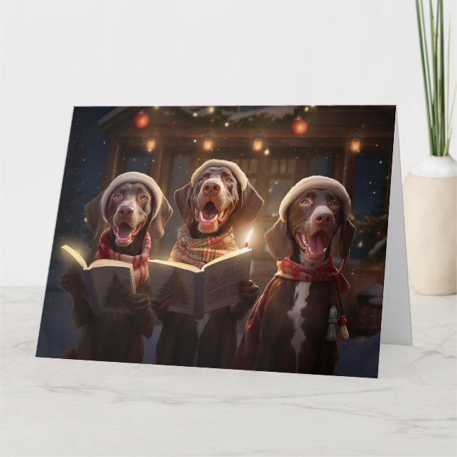 Deutsch Kurzportrait Weihnachtsfeiertag Karte (Vorderseite)