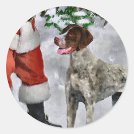 Deutsch Kurzportraits Weihnachtsgeschenke Runder Aufkleber