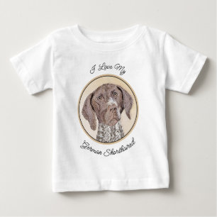Deutsch Kurzzeitermalerei - Hundekunst Baby T-shirt