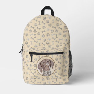 Deutsch Kurzzeitermalerei - Hundekunst Bedruckter Rucksack