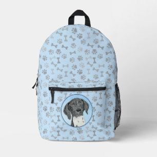 Deutsch Kurzzeitermalerei - Hundekunst Bedruckter Rucksack