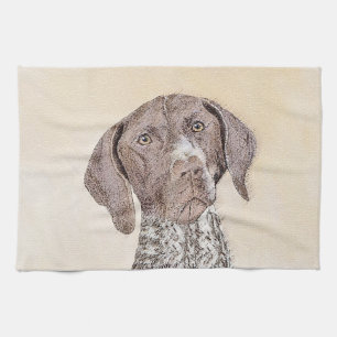 Deutsch Kurzzeitermalerei - Hundekunst Geschirrtuch