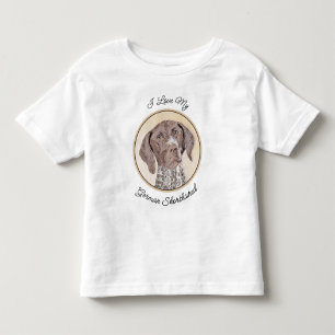 Deutsch Kurzzeitermalerei - Hundekunst Kleinkind T-shirt