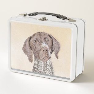 Deutsch Kurzzeitermalerei - Hundekunst Metall Brotdose