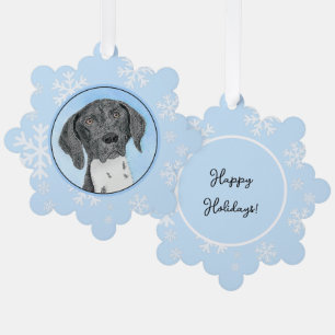 Deutsch Kurzzeitermalerei - Hundekunst Ornament Karte