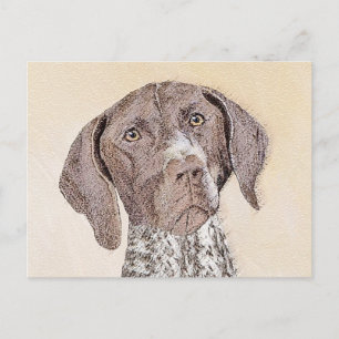 Deutsch Kurzzeitermalerei - Hundekunst Postkarte