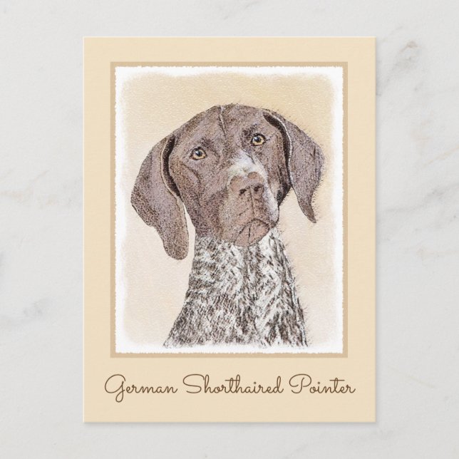 Deutsch Kurzzeitermalerei - Hundekunst Postkarte (Vorderseite)