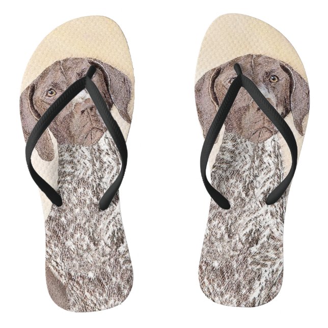 Deutsch Kurzzeitermalerei - Originalkunst Flip Flops (Fußbett)