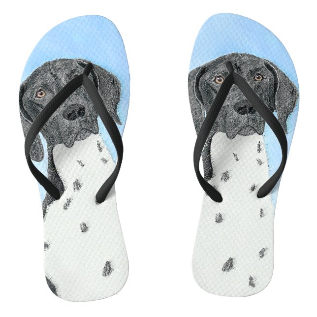 Deutsch Kurzzeitermalerei - Originalkunst Flip Flops (Fußbett)