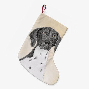 Deutsch Kurzzeitermalerei - Originalkunst Kleiner Weihnachtsstrumpf
