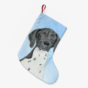 Deutsch Kurzzeitermalerei - Originalkunst Kleiner Weihnachtsstrumpf