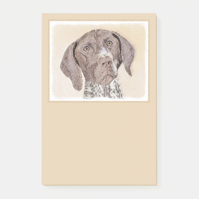 Deutsch Kurzzeitermalerei - Originalkunst Post-it Klebezettel (Vorderseite)