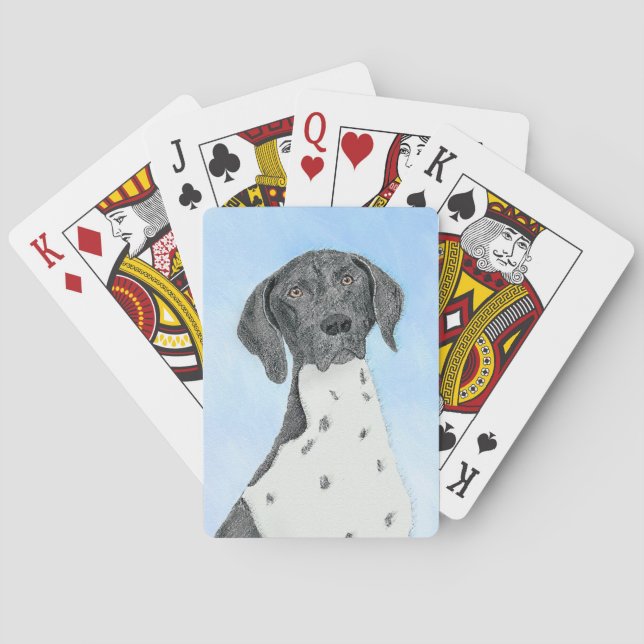 Deutsch Kurzzeitermalerei - Originalkunst Spielkarten (Rückseite)