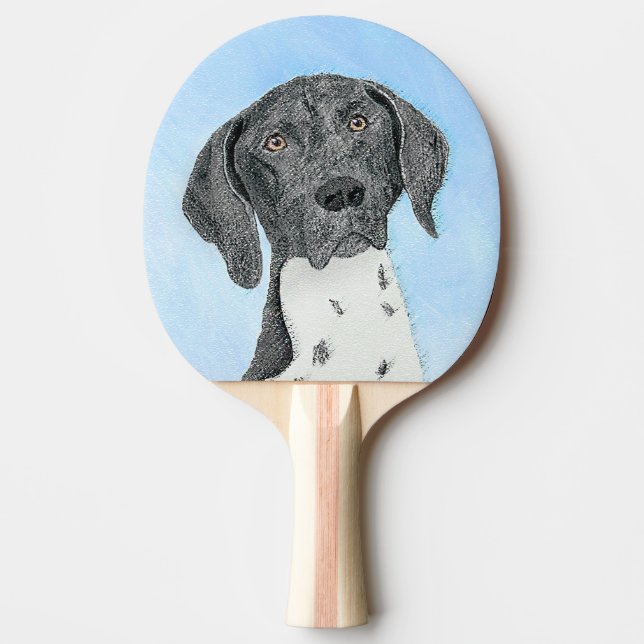Deutsch Kurzzeitermalerei - Originalkunst Tischtennis Schläger (Vorderseite)