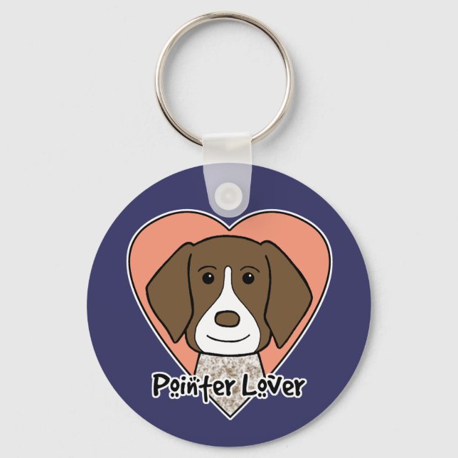 Deutsch Kurzzeitiger Pointer Lover Schlüsselanhänger (Vorderseite)