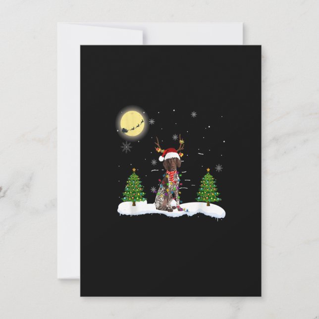 Deutsch Kurzzeitiger Zeiger Weihnachtslicht Weihna Einladung (Vorderseite)