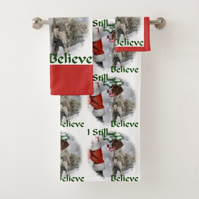 Deutsch Kurzzeitweilig Pointer Weihnachten Badhandtuch Set (Insitu)