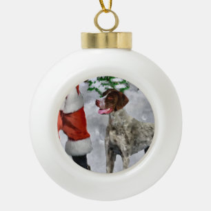 Deutsch Kurzzeitweilig Pointer Weihnachten Keramik Kugel-Ornament