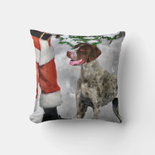 Deutsch Kurzzeitweilig Pointer Weihnachten Kissen