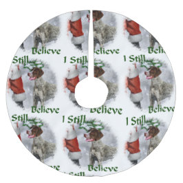 Deutsch Kurzzeitweilig Pointer Weihnachten Polyester Weihnachtsbaumdecke