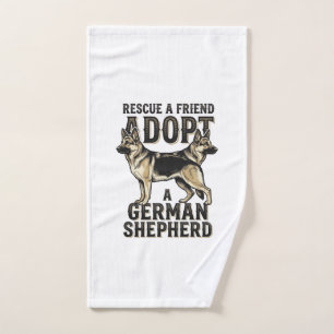 Deutsch Langhaar-Hunde Adoption Vintage Rettungshu Handtuch