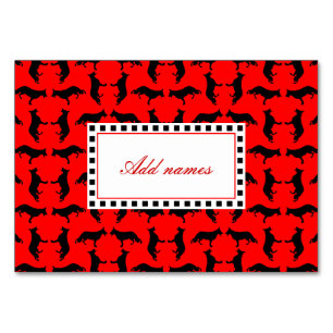 Deutsch Langhaar Tischkarten Tischnummer