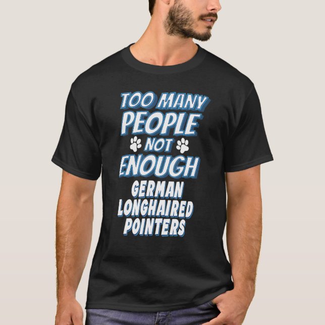 Deutsch Langhaariger Pointer-Hund antisozial T-Shirt (Vorderseite)