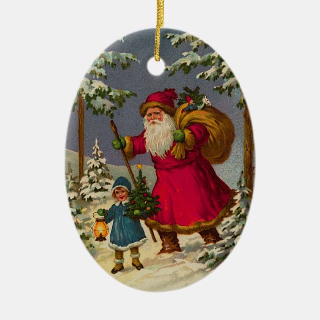 Deutsch-Sankt-Weihnachtsverzierungen Keramik Ornament (Vorne)