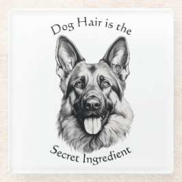Deutsch Schäferhund Hundehaar ist die geheime Zuta Glasuntersetzer