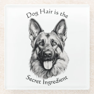 Deutsch Schäferhund Hundehaar ist die geheime Zuta Glasuntersetzer