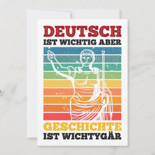 Deutsch wichtig, aber Geschichte ist wichtig Einladung