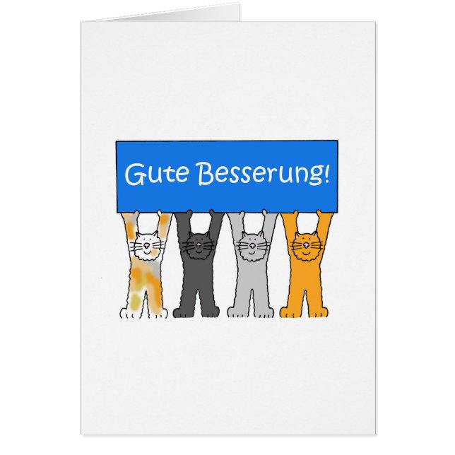 Deutsch wird bald gut Cartoon Katzen (Vorne)