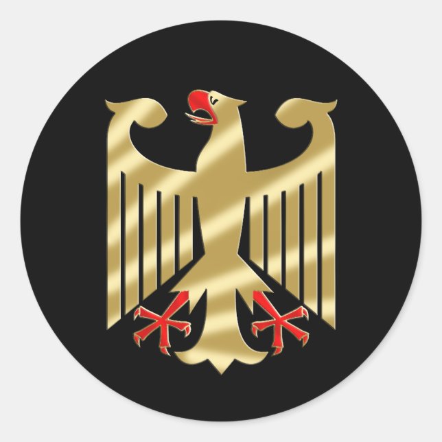 Deutsche Adler Shirts und Geschenke Runder Aufkleber (Vorderseite)