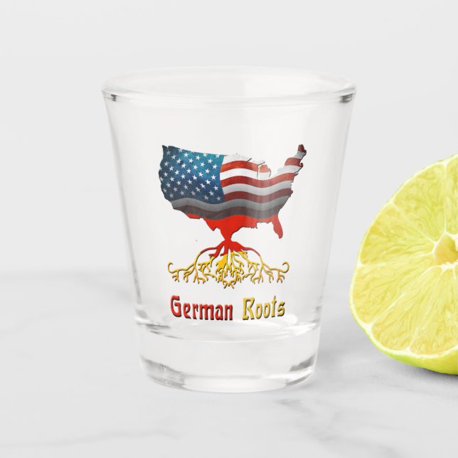Deutsche Amerikaner Roots, Deutschland Schnapsglas (Vorderseite)