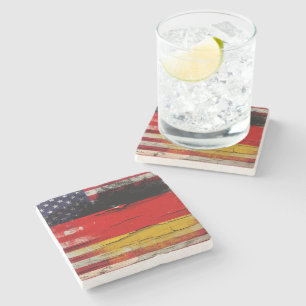 Deutsche amerikanische Flagge der Steinuntersetzer