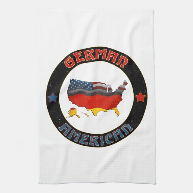 Deutsche Amerikanische Flaggen Küchentücher (Vertikal)