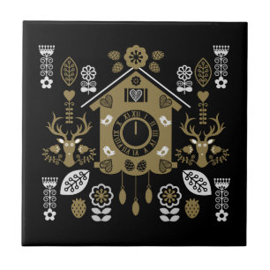 Deutsche Bauernmalerei Kunst Fliese